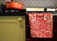 Load image into Gallery viewer, &#39;Poppy &amp; Peony&#39; Tea Towel
