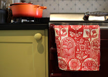 Load image into Gallery viewer, 'Poppy & Peony' Tea Towel
