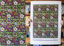 Load image into Gallery viewer, 'Wild Rose' in blue, Giclée Print