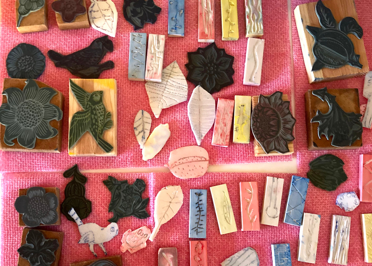 Kelmscott Manor, linoprinting Susie Hetherington