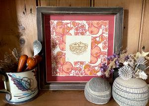 'Appleblossom & Bowl' framed artwork