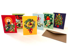 Load image into Gallery viewer, 'Christmas' set of six mini cards
