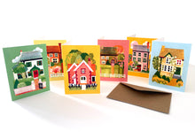 Load image into Gallery viewer, 'Houses' set of six mini cards
