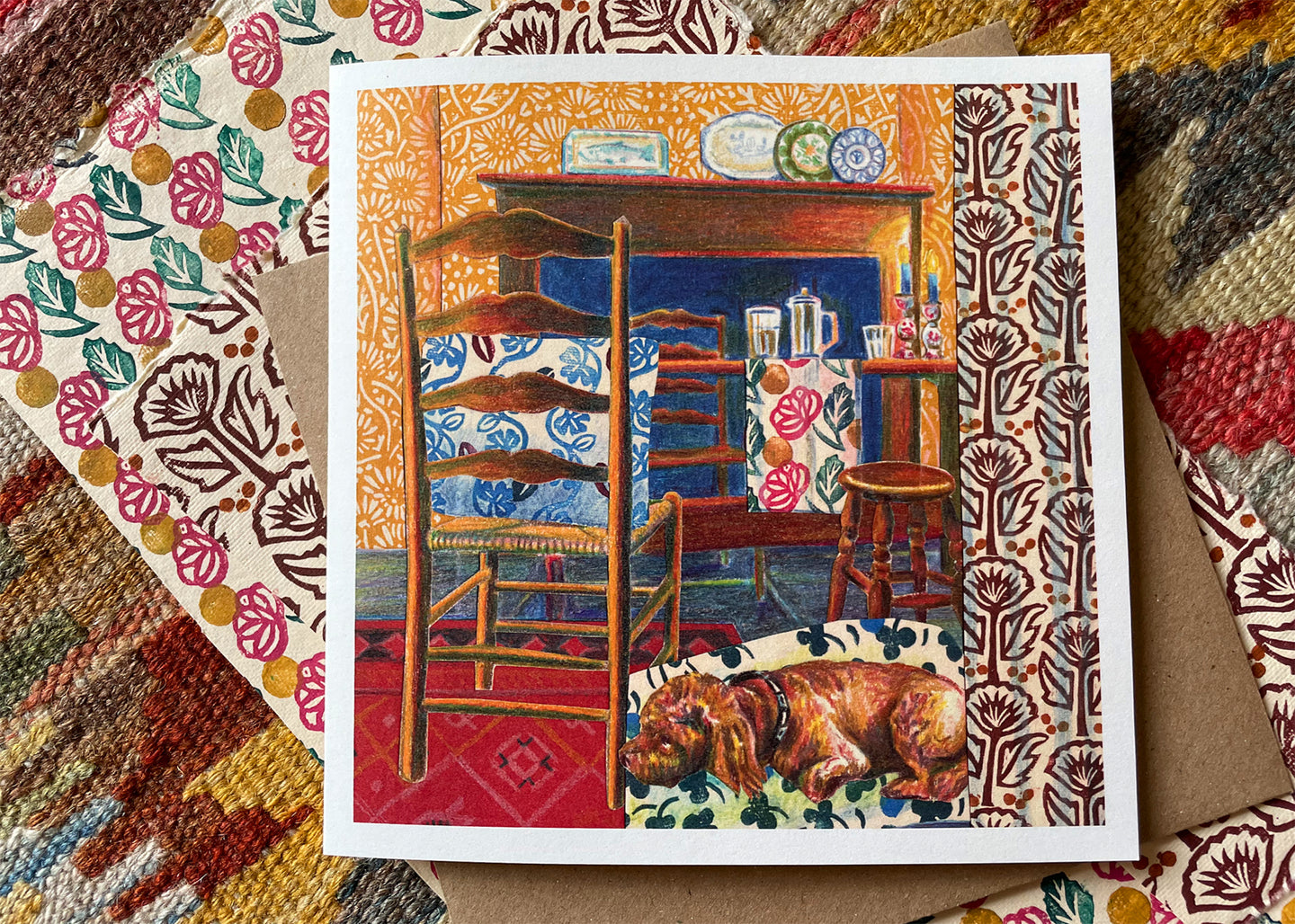 'Candlelit Kitchen' greetings card